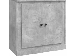 Aparador de madera contrachapada gris hormigón 70x35,5x67,5 cm ES86956