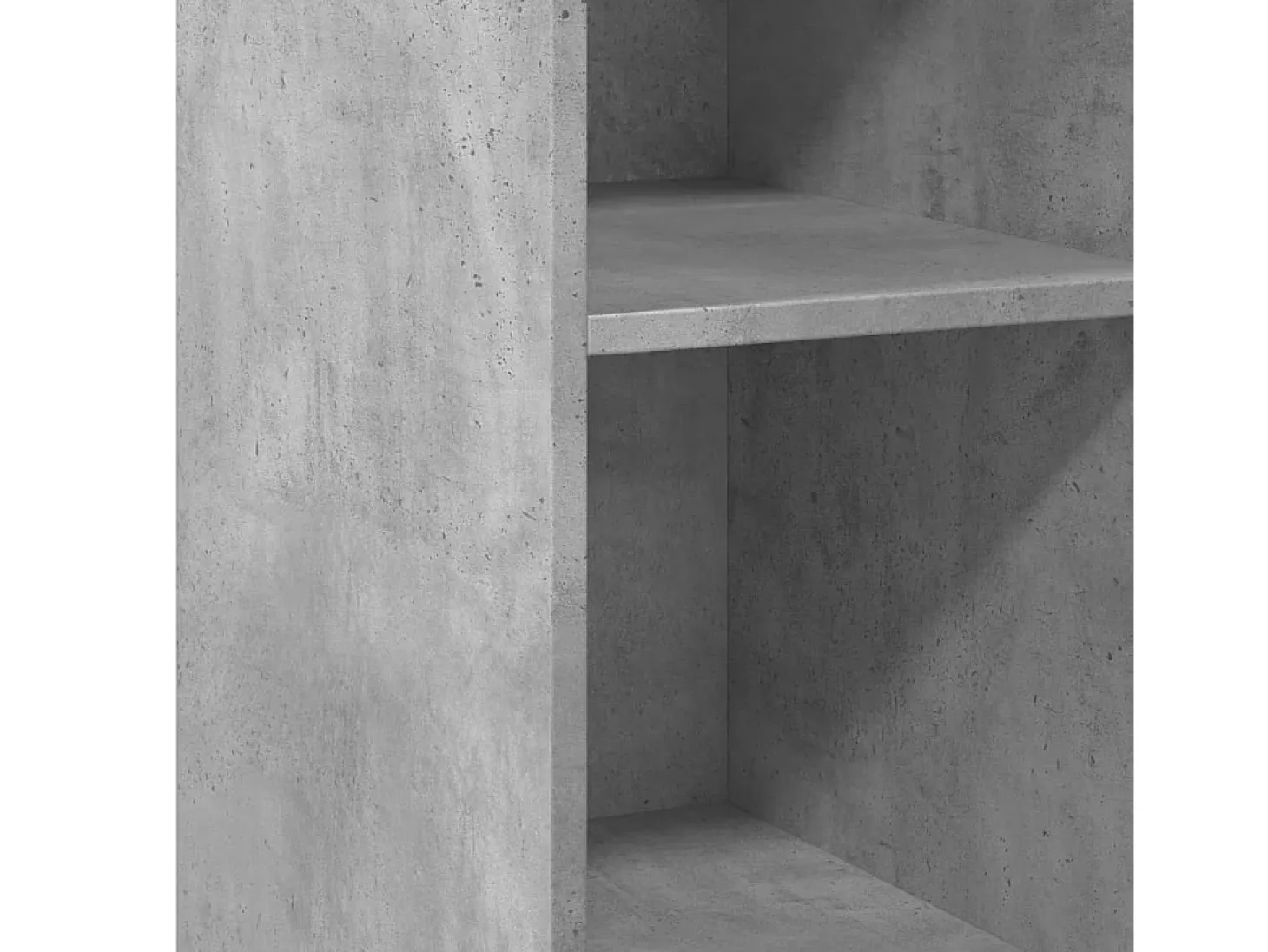 Aparador de madera contrachapada gris hormigón 30x41x93 cm