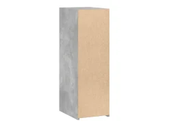 Aparador de madera contrachapada gris hormigón 30x41x93 cm