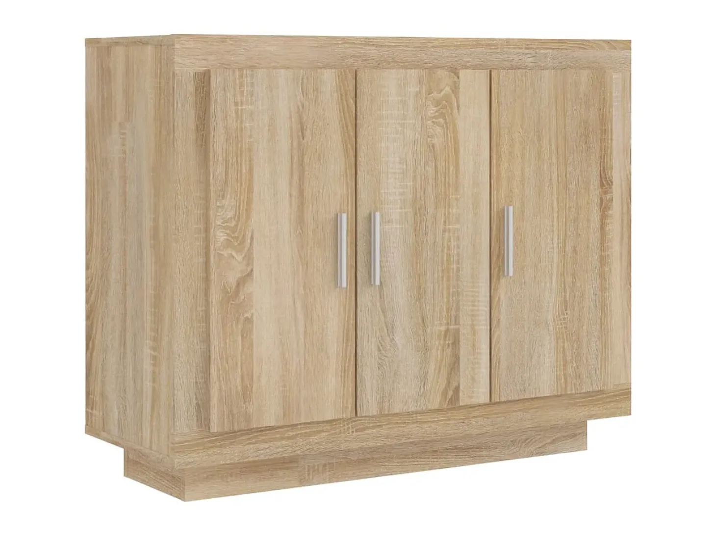 Aparador de madera contrachapada color roble Sonoma 92x35x75 cm ES34945