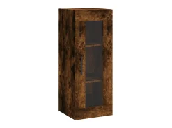 Aparador de madera contrachapada roble ahumado 34,5x34x180 cm ES14418