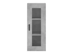 Aparador de madera contrachapada gris hormigón 34,5x34x180 cm