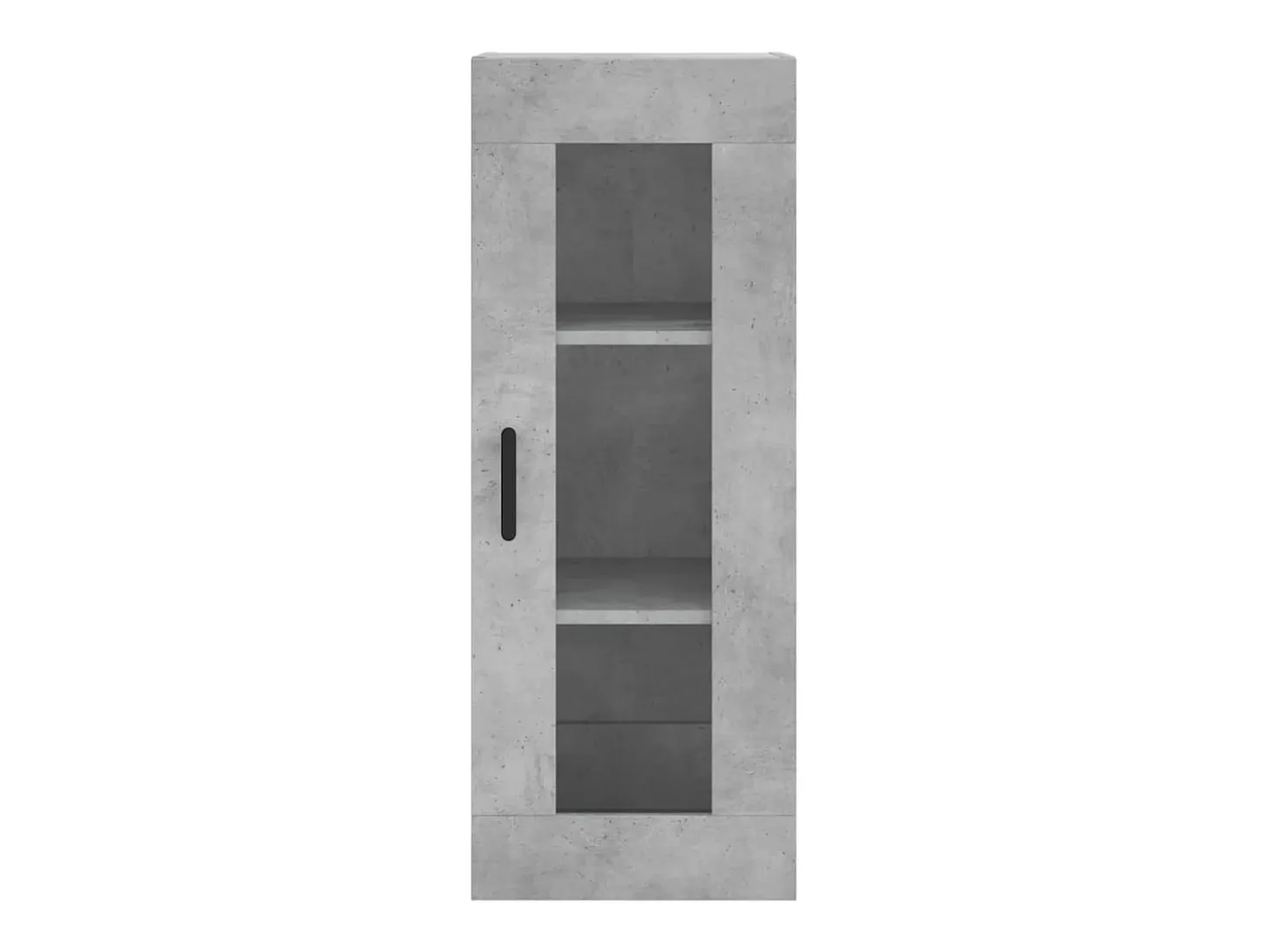 Aparador de madera contrachapada gris hormigón 34,5x34x180 cm