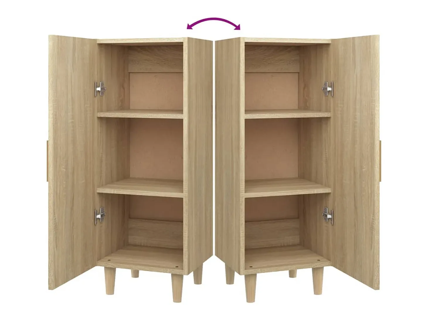 Aparador de madera contrachapada roble Sonoma 34,5x34x90 cm