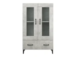 Aparador de madera contrachapada gris hormigón 70x31x115 cm ES47662