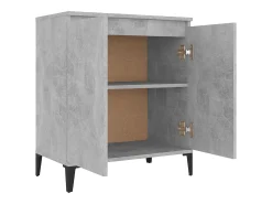 Aparador de madera contrachapada gris hormigón 60x35x70 cm