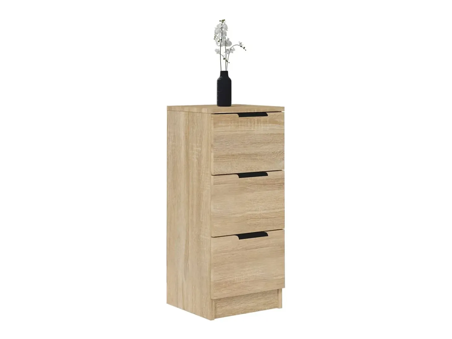 Aparador de madera contrachapada roble Sonoma 30x30x70 cm