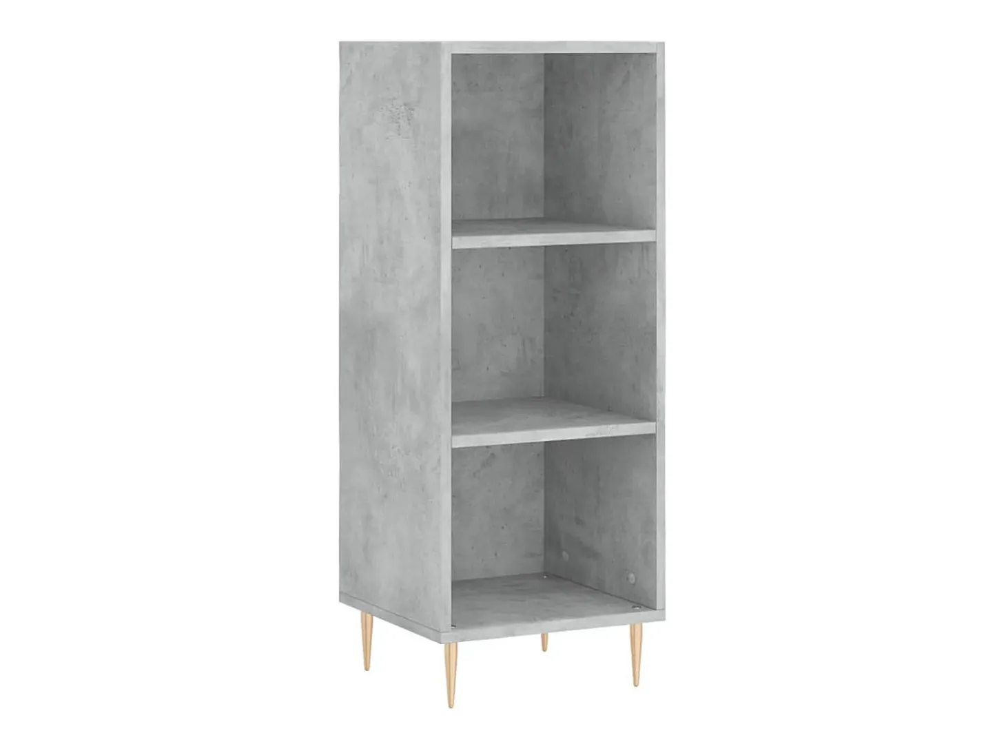 Aparador de madera contrachapada gris hormigón 34,5x34x180 cm ES84844