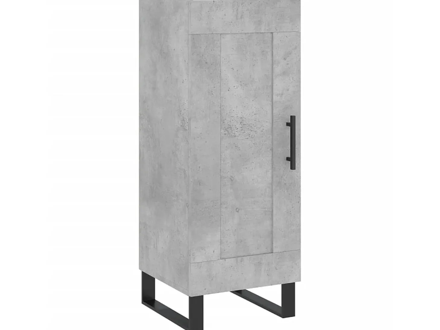 Aparador de madera contrachapada gris hormigón 34,5x34x180 cm ES72285