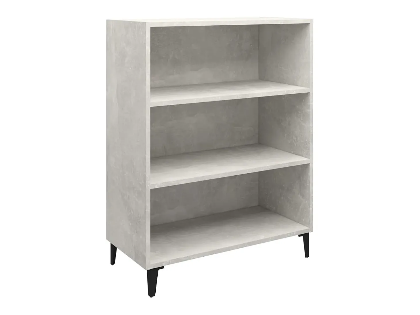 Aparador de madera contrachapada gris hormigón 69,5x32,5x90 cm