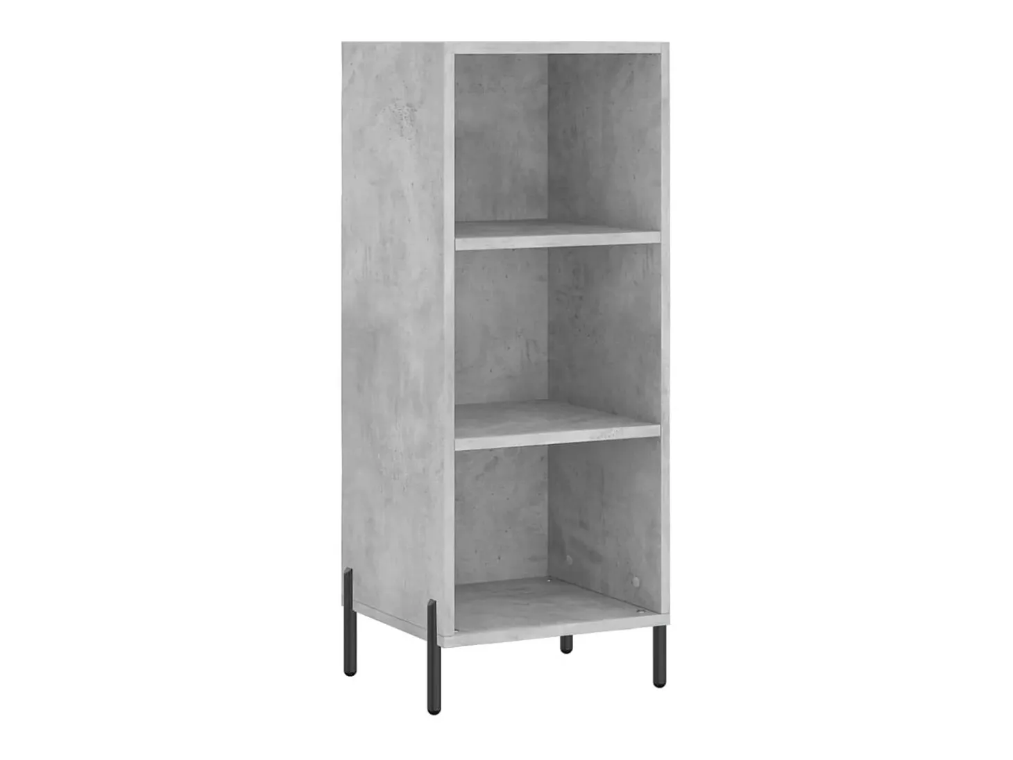 Aparador de madera contrachapada gris hormigón 34,5x34x180 cm ES54813