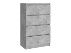 Aparador de madera contrachapada gris hormigón 60x35x98,5 cm ES78694