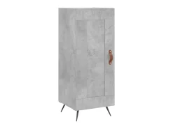 Aparador de madera contrachapada gris hormigón 34,5x34x180 cm ES73898