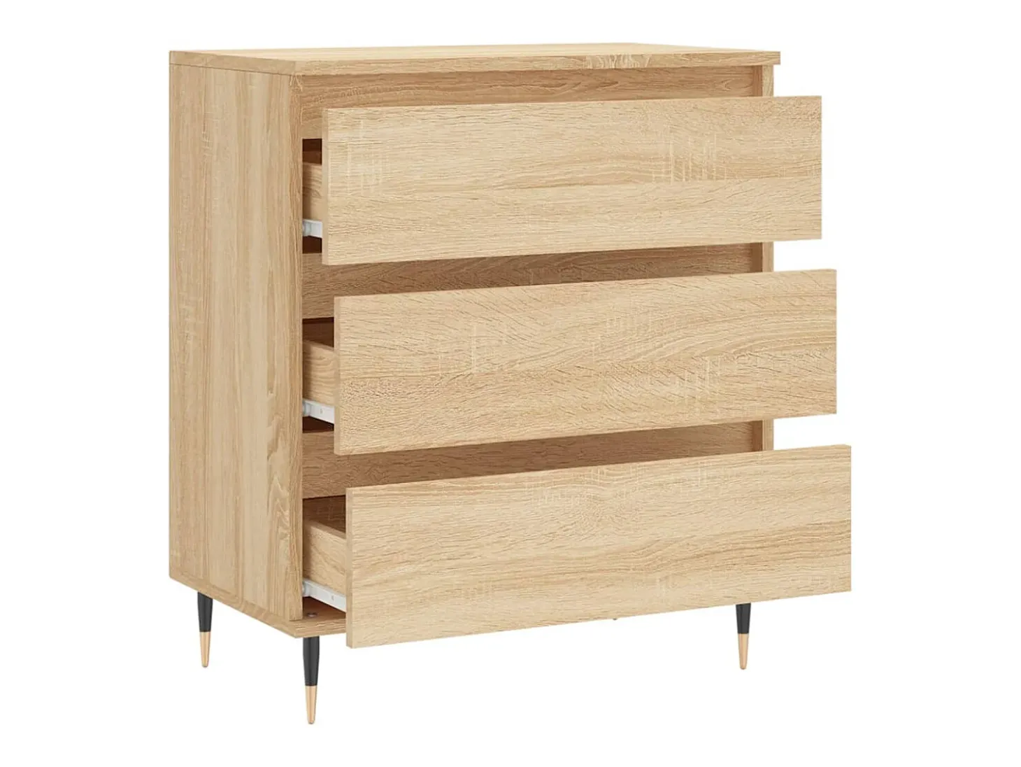 Aparador de madera contrachapada roble Sonoma 60x35x70 cm