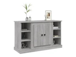Aparador de madera contrachapada gris Sonoma 100x35,5x60 cm