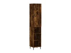 Aparador de madera contrachapada roble ahumado 34,5x34x180 cm ES86271