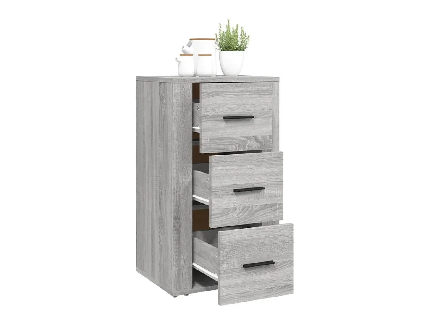 Aparador de madera contrachapada gris Sonoma 40x33x70 cm ES25706
