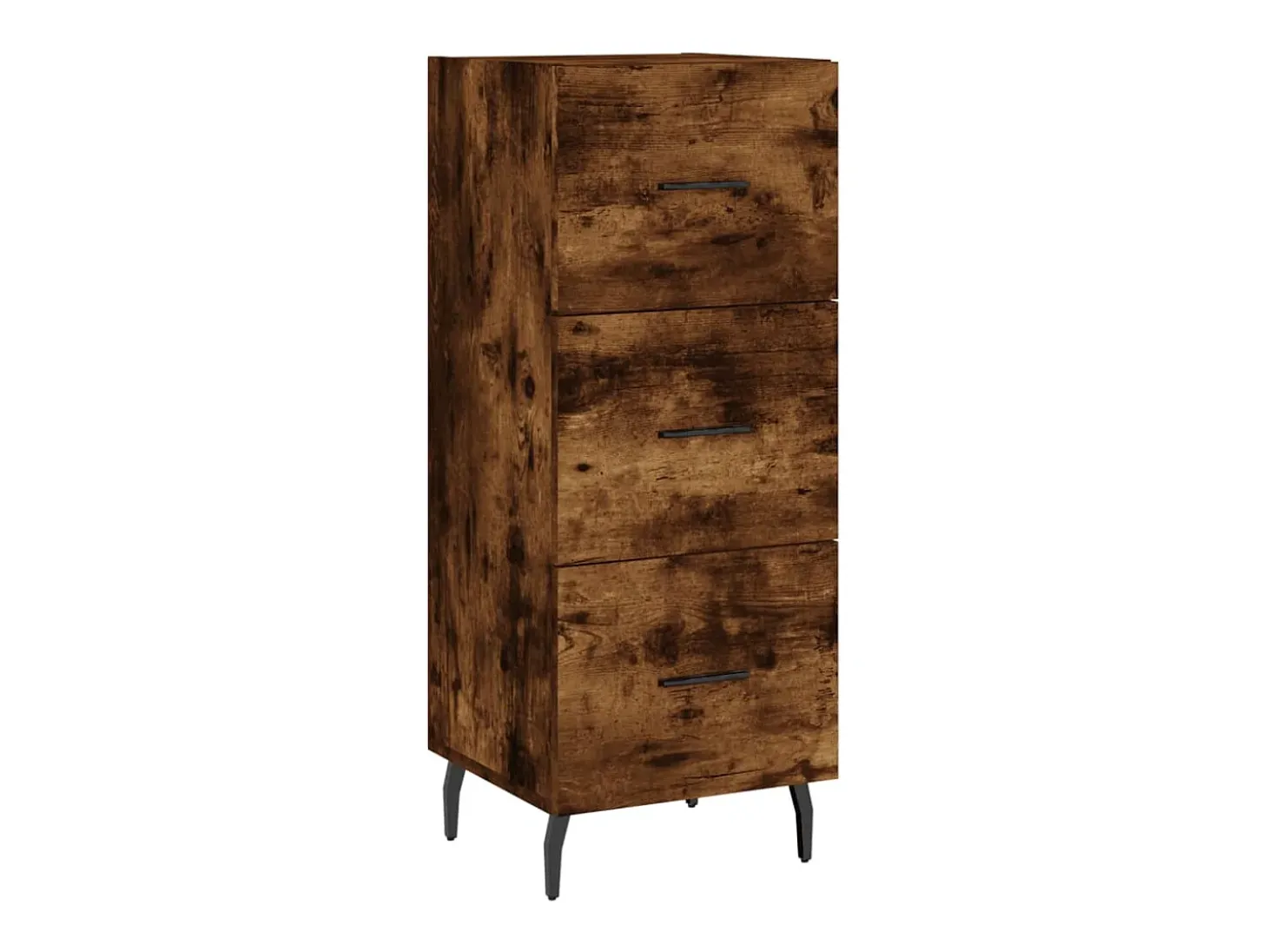 Aparador de madera contrachapada roble ahumado 34,5x34x180 cm ES97109