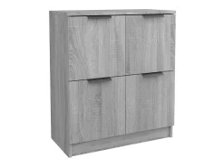 Aparador de madera contrachapada gris Sonoma 60x30x70 cm ES70616