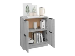 Aparador de madera contrachapada gris Sonoma 60x30x70 cm ES70616