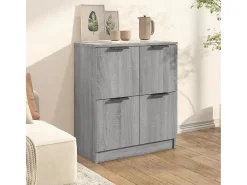 Aparador de madera contrachapada gris Sonoma 60x30x70 cm ES70616