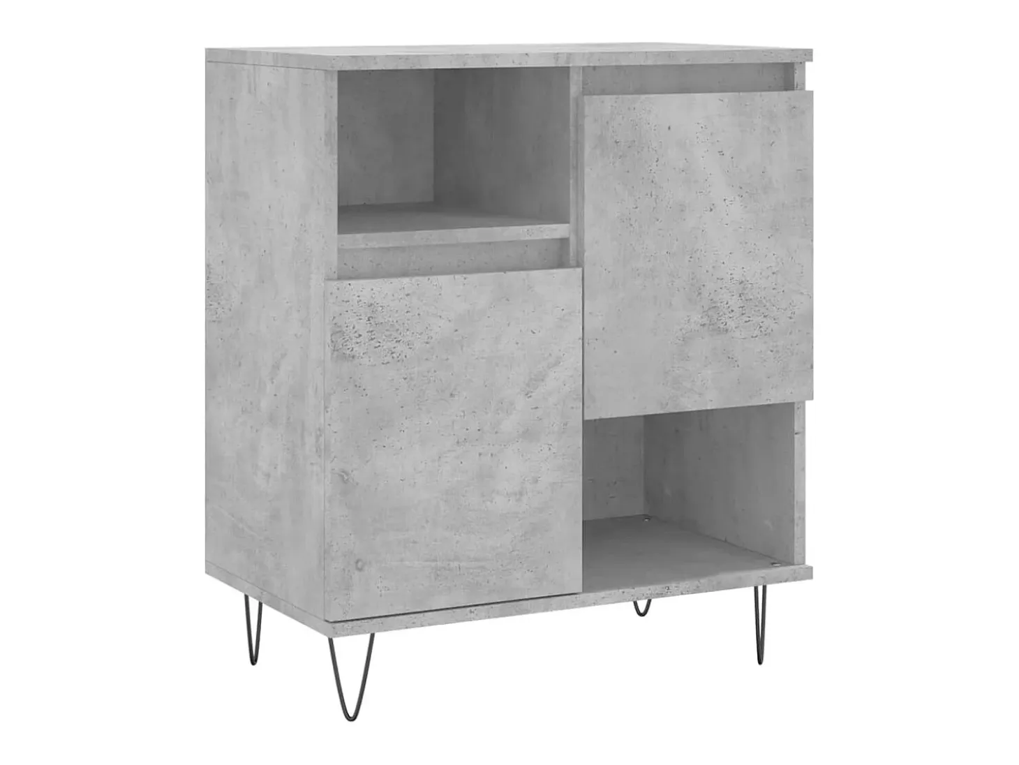 Aparador de madera contrachapada gris hormigón 60x35x70 cm ES52117