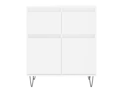 Aparador de madera contrachapada blanco 60x35x70 cm