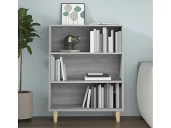 Aparador de madera contrachapada gris Sonoma 69,5x32,5x90 cm ES65216