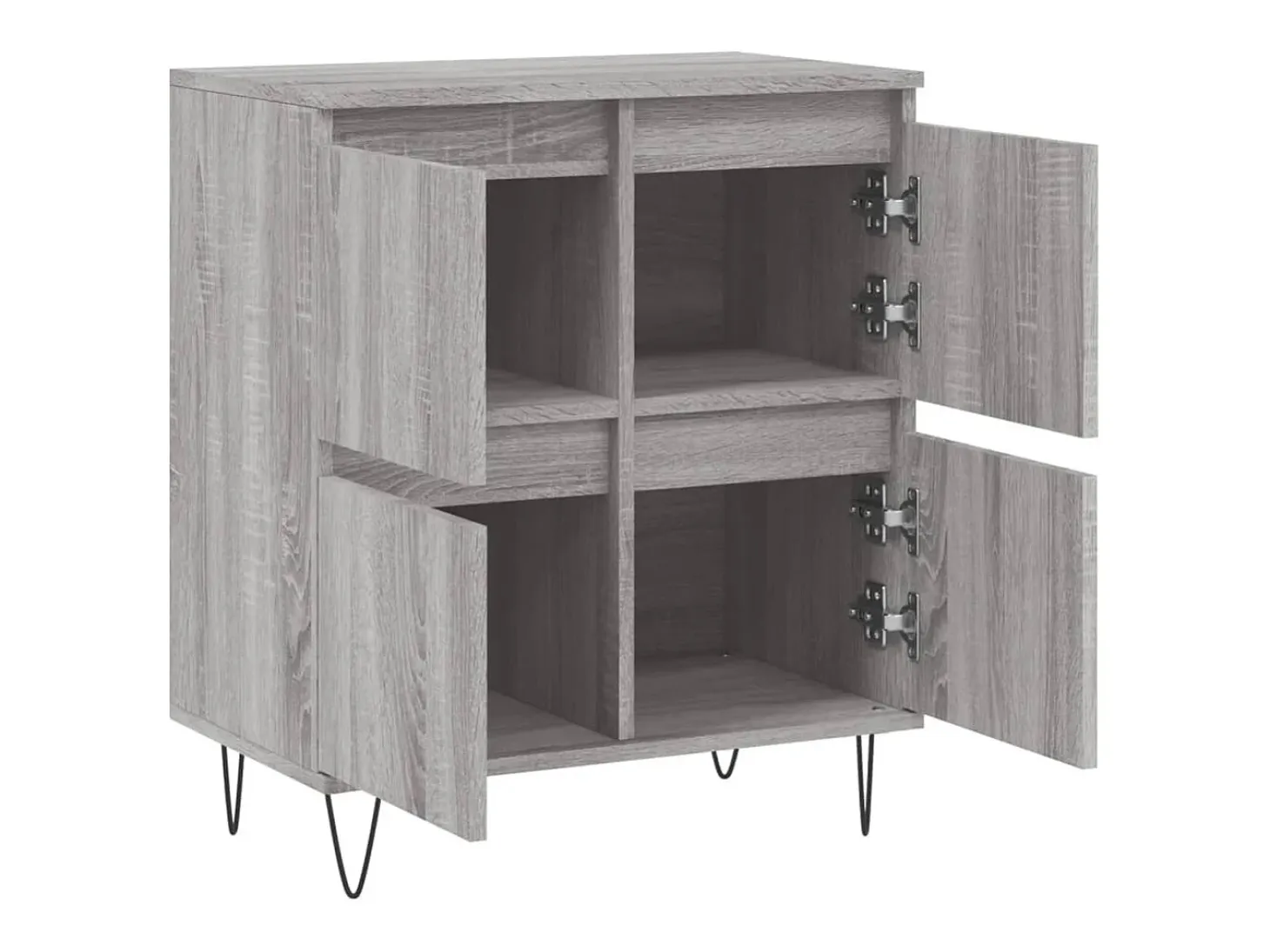 Aparador de madera contrachapada gris Sonoma 60x35x70 cm
