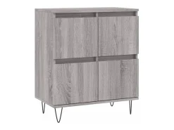 Aparador de madera contrachapada gris Sonoma 60x35x70 cm