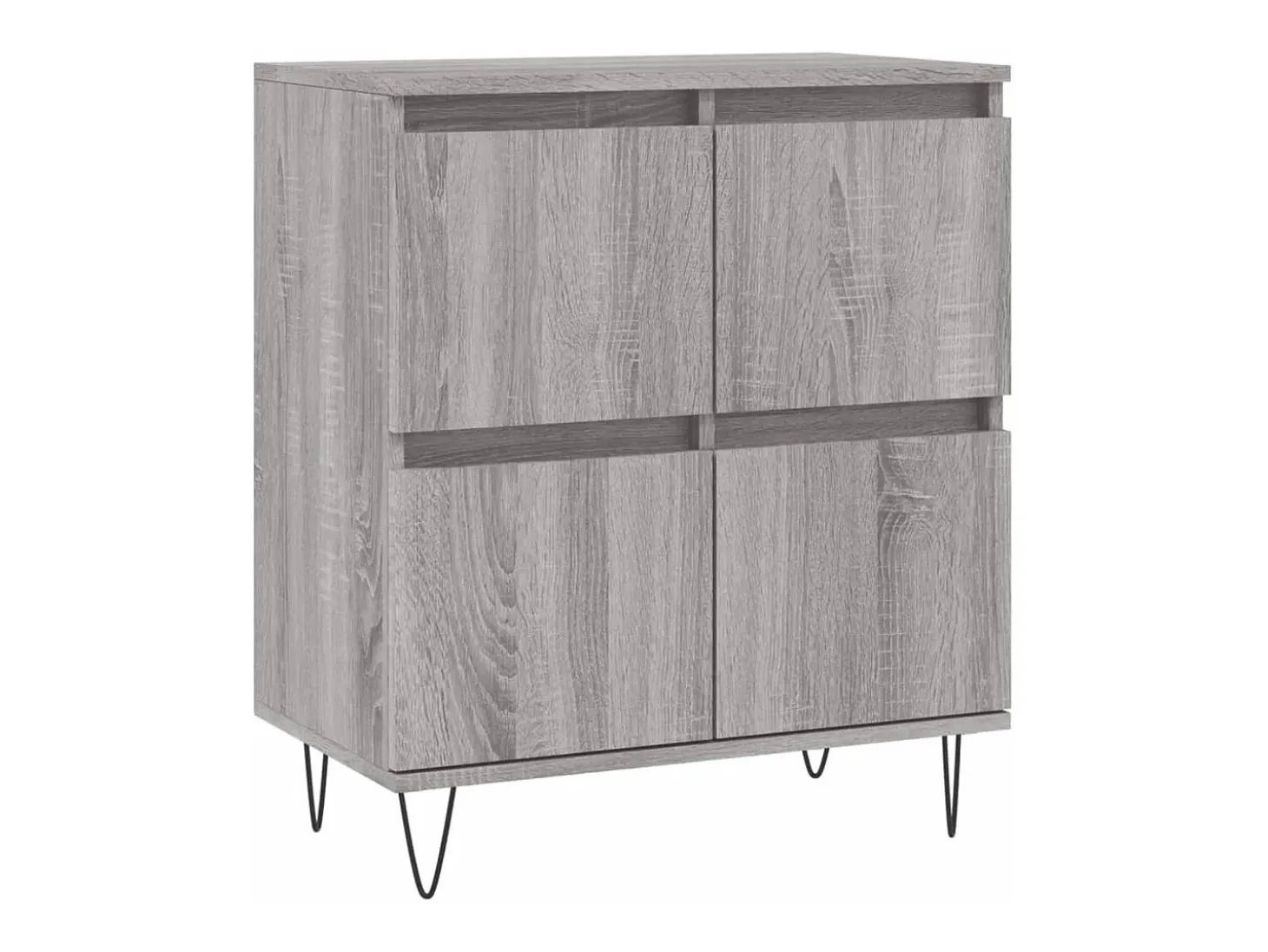 Aparador de madera contrachapada gris Sonoma 60x35x70 cm