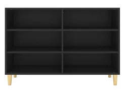 Aparador de madera contrachapada negro 103,5x35x70 cm ES23814