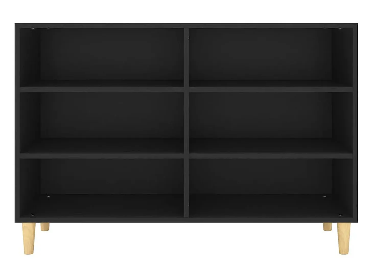 Aparador de madera contrachapada negro 103,5x35x70 cm ES23814