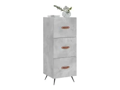 Aparador de madera contrachapada gris hormigón 34,5x34x90 cm ES56308