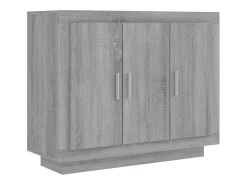 Aparador de madera contrachapada gris Sonoma 92x35x75 cm