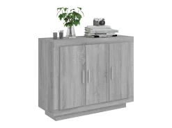 Aparador de madera contrachapada gris Sonoma 92x35x75 cm