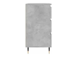 Aparador de madera contrachapada gris hormigón 60x35x70 cm