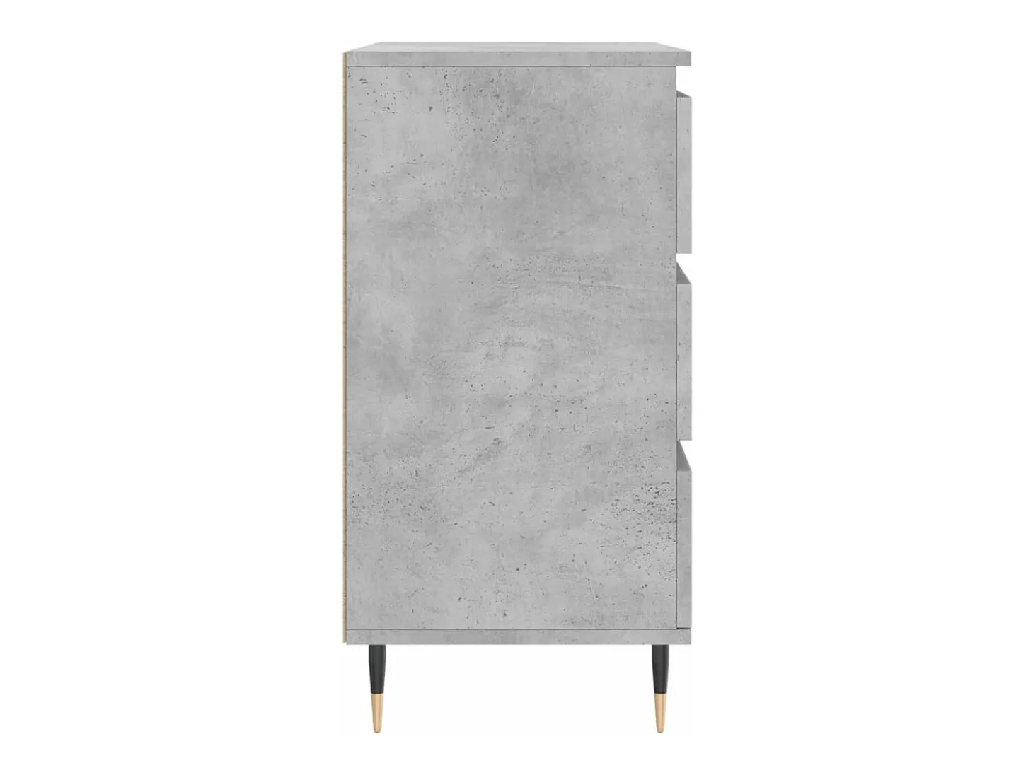 Aparador de madera contrachapada gris hormigón 60x35x70 cm
