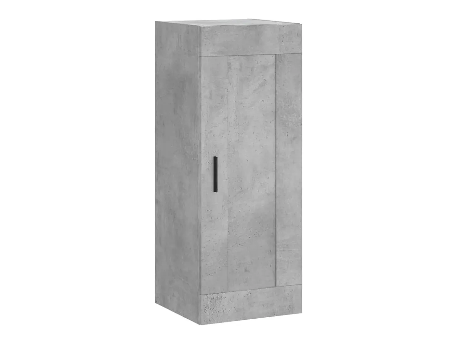 Aparador de madera contrachapada gris hormigón 34,5x34x180 cm