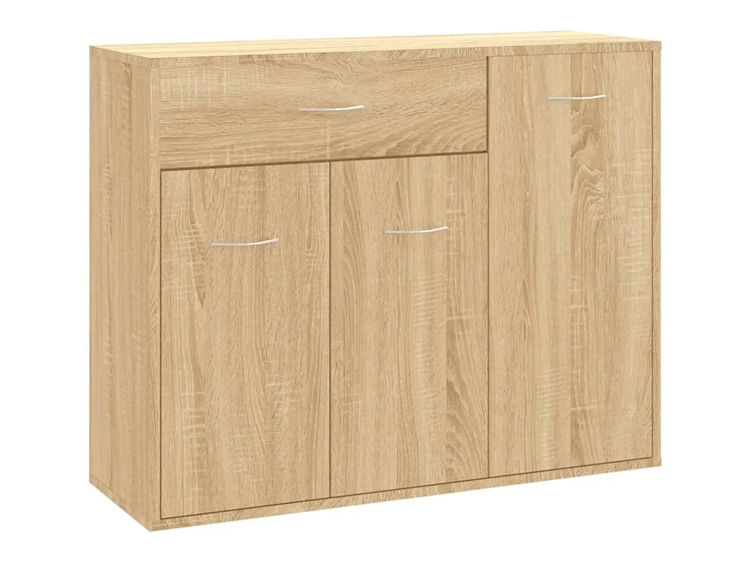 Aparador de madera contrachapada color roble Sonoma 88x30x70 cm