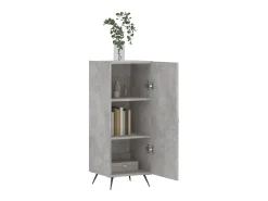 Aparador de madera contrachapada gris hormigón 34,5x34x90 cm ES62612