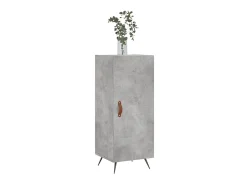 Aparador de madera contrachapada gris hormigón 34,5x34x90 cm ES62612