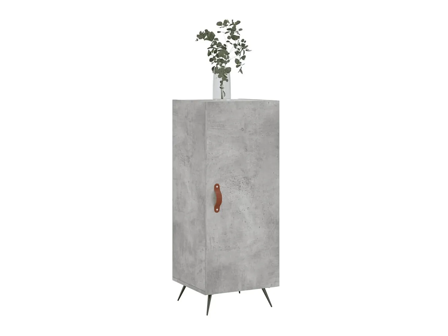 Aparador de madera contrachapada gris hormigón 34,5x34x90 cm ES62612