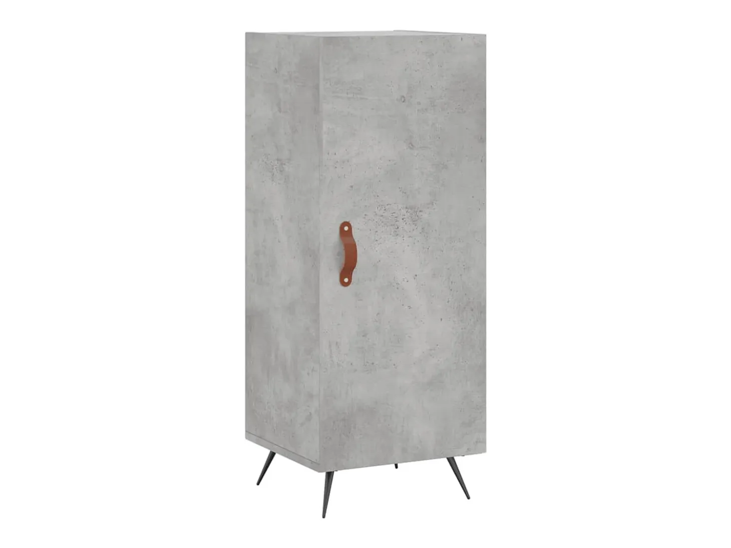 Aparador de madera contrachapada gris hormigón 34,5x34x90 cm ES62612