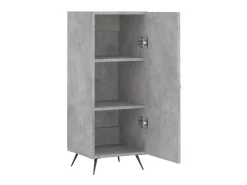 Aparador de madera contrachapada gris hormigón 34,5x34x90 cm ES62612