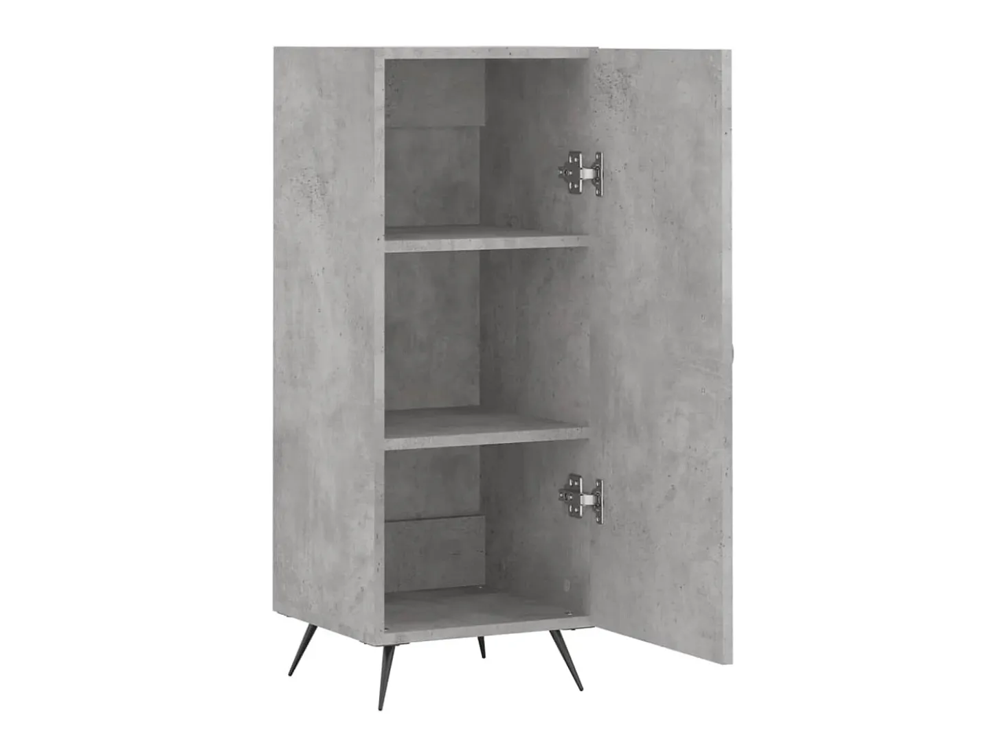 Aparador de madera contrachapada gris hormigón 34,5x34x90 cm ES62612