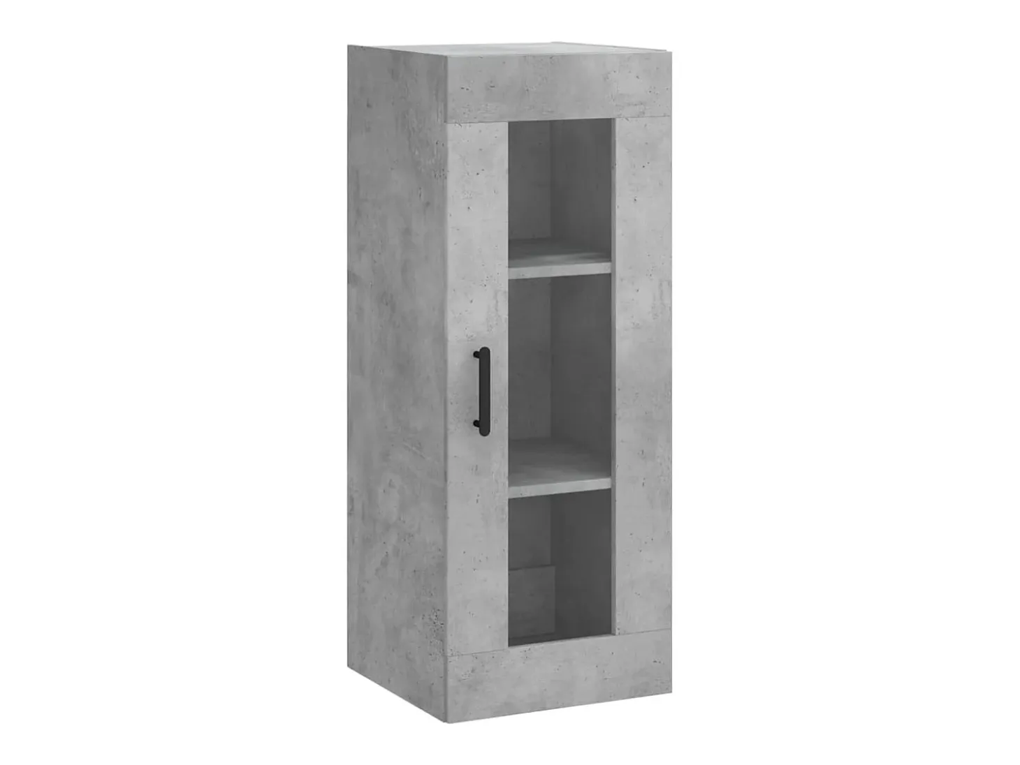 Aparador de madera contrachapada gris hormigón 34,5x34x180 cm ES27251