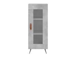 Aparador de madera contrachapada gris hormigón 34,5x34x90 cm ES77146