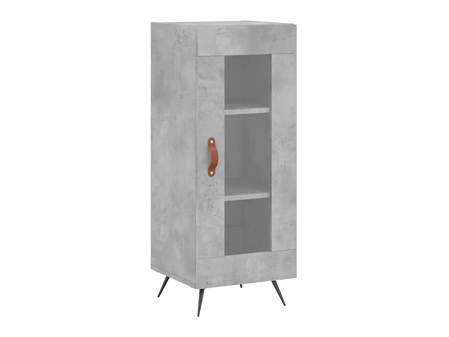 Aparador de madera contrachapada gris hormigón 34,5x34x90 cm ES77146