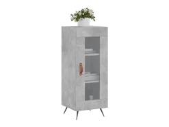 Aparador de madera contrachapada gris hormigón 34,5x34x90 cm ES77146